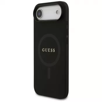Guess Saffiano Classic Logo MagSafe Case per iPhone Air, nero