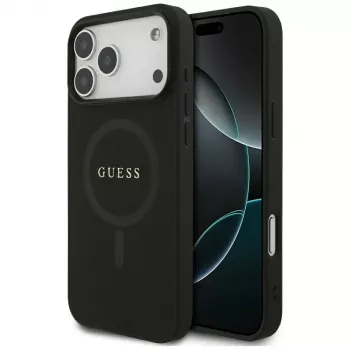Guess Saffiano Classic Logo MagSafe Case per iPhone 17 Pro Max nero