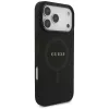 Guess Saffiano Classic Logo MagSafe Case per iPhone 17 Pro Max nero