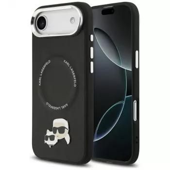 KARL LAGERFELD Karl & Choupette Pins MagSafe Case per iPhone Air, nero