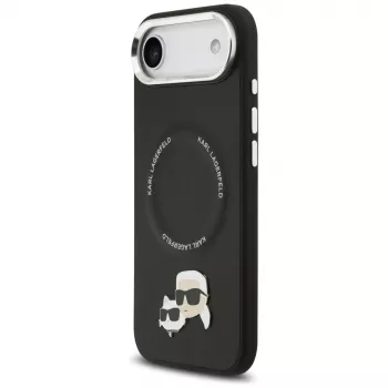 KARL LAGERFELD Karl & Choupette Pins MagSafe Case per iPhone Air, nero