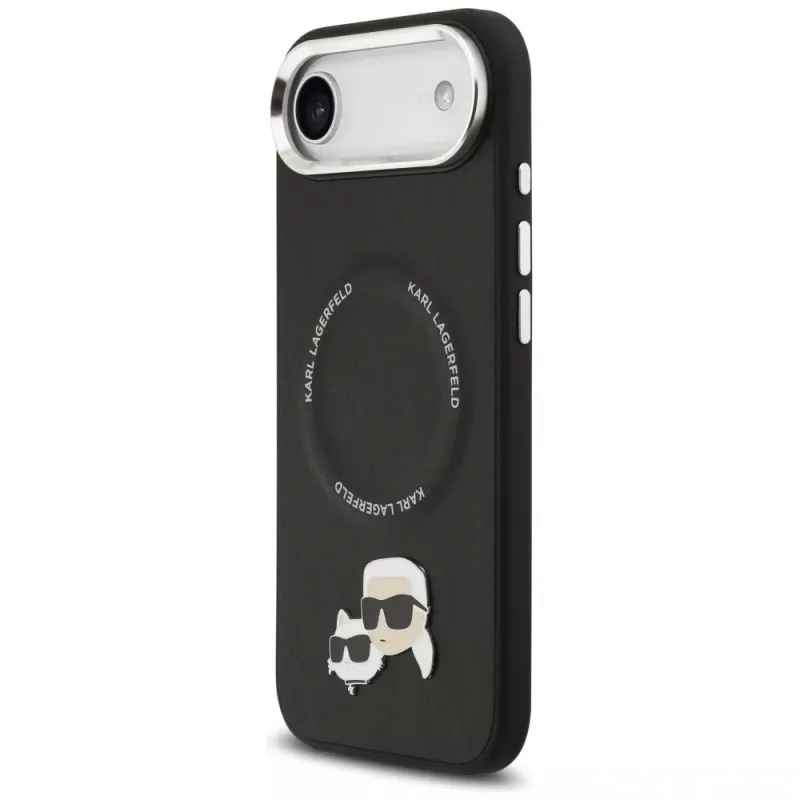 KARL LAGERFELD Karl & Choupette Pins MagSafe Case per iPhone Air, nero