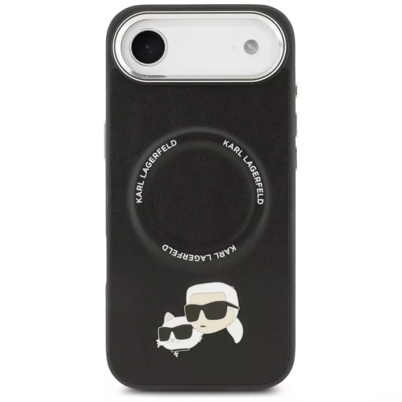 KARL LAGERFELD Karl & Choupette Pins MagSafe Case per iPhone Air, nero