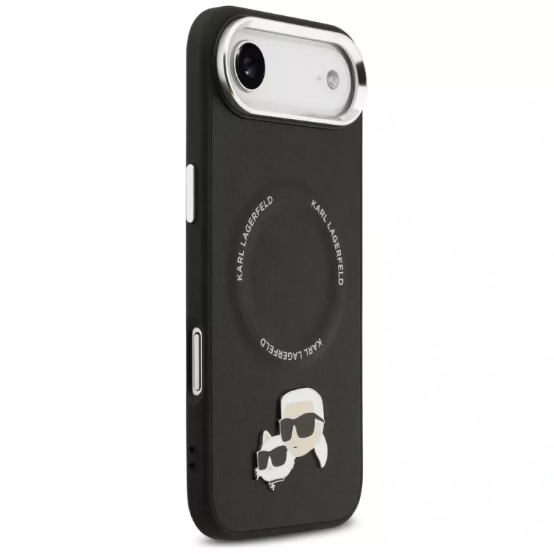 KARL LAGERFELD Karl & Choupette Pins MagSafe Case per iPhone Air, nero