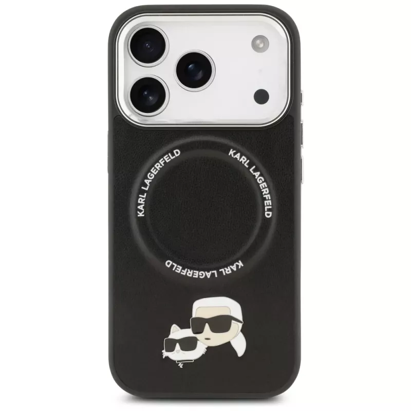 KARL LAGERFELD Karl & Choupette Pins MagSafe Case per Apple iPhone 17 Pro - nero