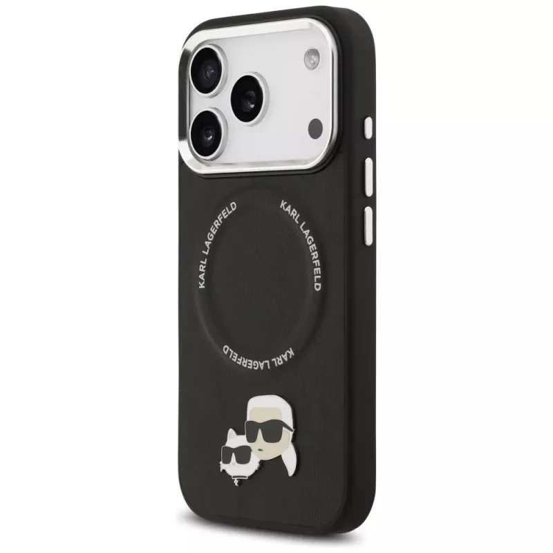 KARL LAGERFELD Karl & Choupette Pins MagSafe Case per Apple iPhone 17 Pro - nero