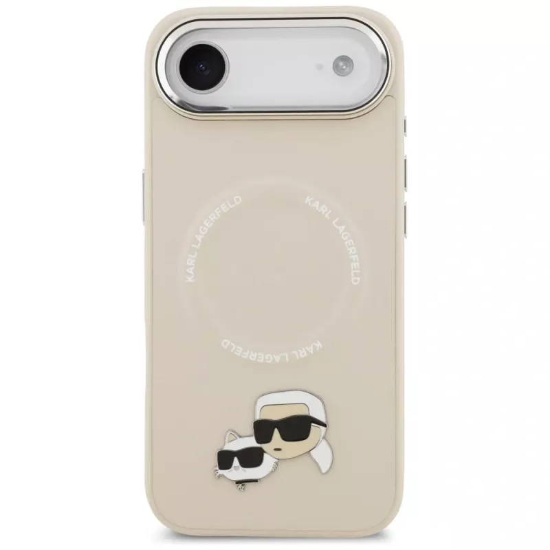 KARL LAGERFELD Karl & Choupette Pins custodia MagSafe per Apple iPhone Air - beige