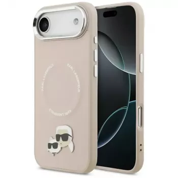 KARL LAGERFELD Karl & Choupette Pins MagSafe Case per iPhone Air rosa