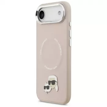 KARL LAGERFELD Karl & Choupette Pins MagSafe Case per iPhone Air rosa