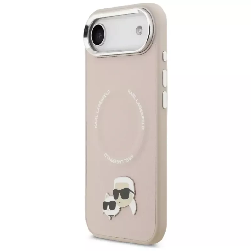 KARL LAGERFELD Karl & Choupette Pins MagSafe Case per iPhone Air rosa