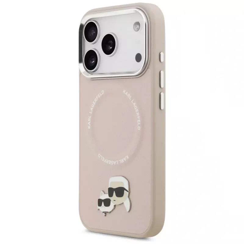 Karl Lagerfeld Karl & Choupette Pins MagSafe Case per iPhone 17 Pro rosa