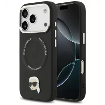 KARL LAGERFELD Karl Pin MagSafe Case per Apple iPhone 17 Pro - nero