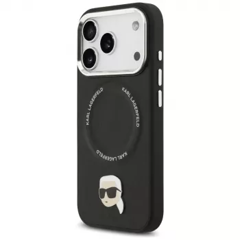 KARL LAGERFELD Karl Pin MagSafe Case per Apple iPhone 17 Pro - nero