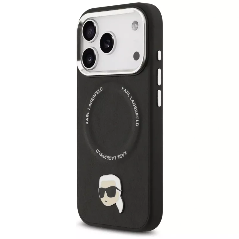 KARL LAGERFELD Karl Pin MagSafe Case per Apple iPhone 17 Pro - nero