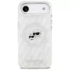 Karl Lagerfeld IML Glitter Karl & Choupette Heads Logo custodia MagSafe per Apple iPhone Air - grigia