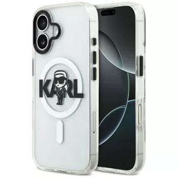 KARL LAGERFELD IML Karl Sketch Logo MagSafe Case per Apple iPhone 17 trasparente