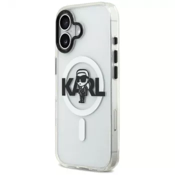 KARL LAGERFELD IML Karl Sketch Logo MagSafe Case per Apple iPhone 17 trasparente