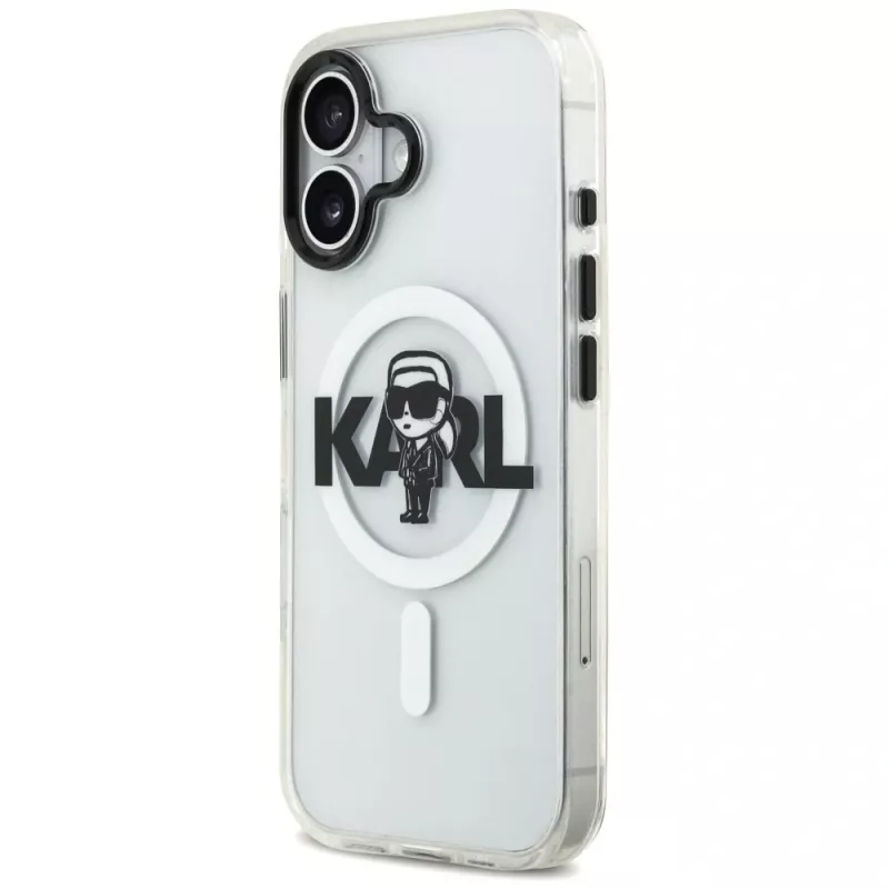 KARL LAGERFELD IML Karl Sketch Logo MagSafe Case per Apple iPhone 17 trasparente