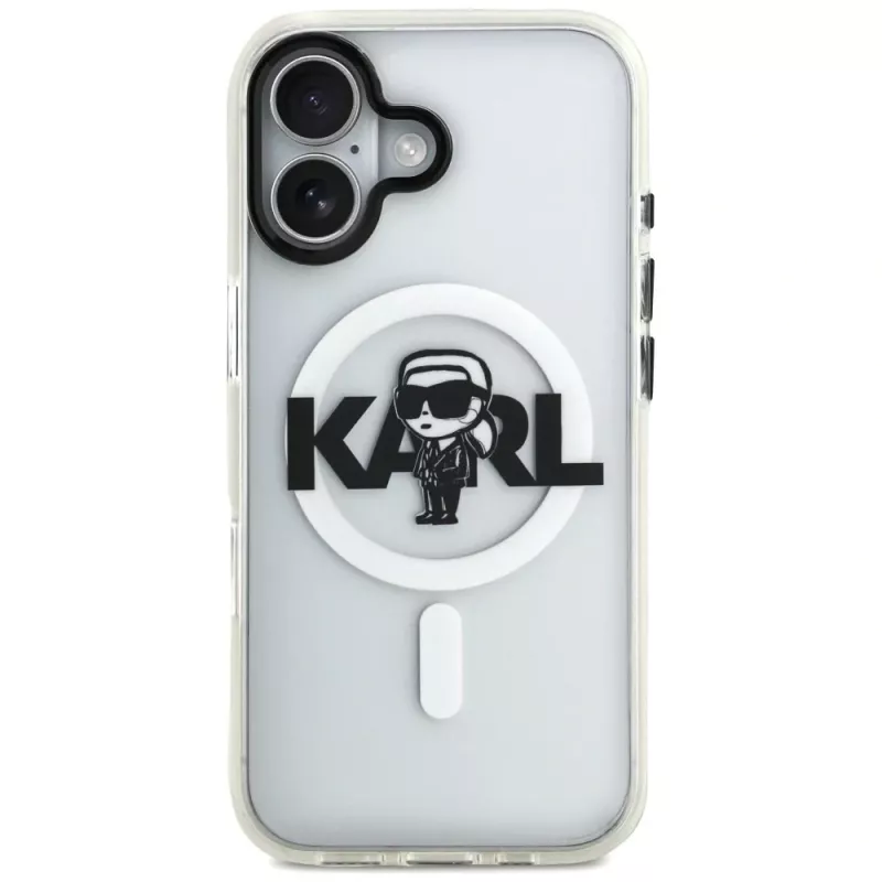 KARL LAGERFELD IML Karl Sketch Logo MagSafe Case per Apple iPhone 17 trasparente