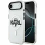 Karl Lagerfeld IML Karl Sketch Logo MagSafe Case per iPhone Air, trasparente