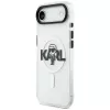 Karl Lagerfeld IML Karl Sketch Logo MagSafe Case per iPhone Air, trasparente