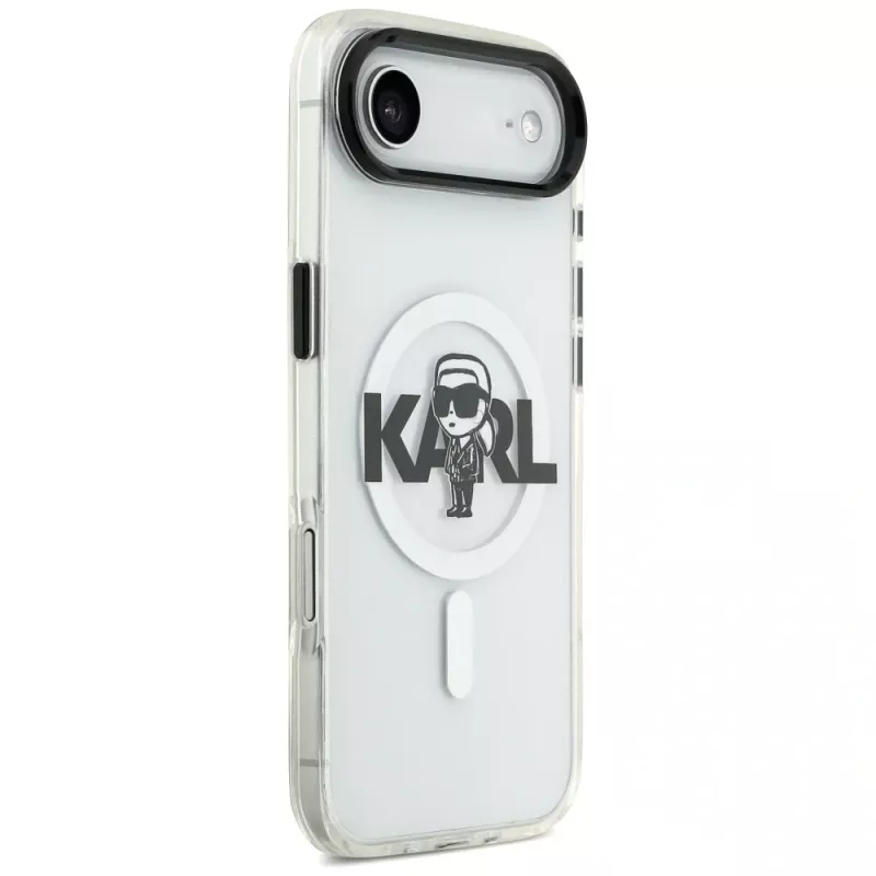 Karl Lagerfeld IML Karl Sketch Logo MagSafe Case per iPhone Air, trasparente