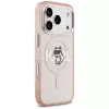 Karl Lagerfeld IML Choupette Sketch Logo custodia MagSafe per iPhone 17 Pro - rosa