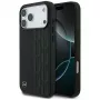 Mercedes Leather Laurel Leaves custodia MagSafe per iPhone 17 Pro Max nero