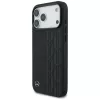 Mercedes Leather Laurel Leaves custodia MagSafe per iPhone 17 Pro Max nero