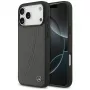 Mercedes Leather Large Laurel Leave custodia MagSafe per iPhone 17 Pro Max antracite