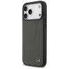 Mercedes Leather Large Laurel Leave custodia MagSafe per iPhone 17 Pro Max antracite