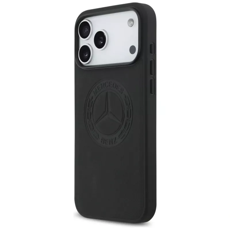 Mercedes Leather Vintage Logo custodia MagSafe per iPhone 17 Pro Max nero