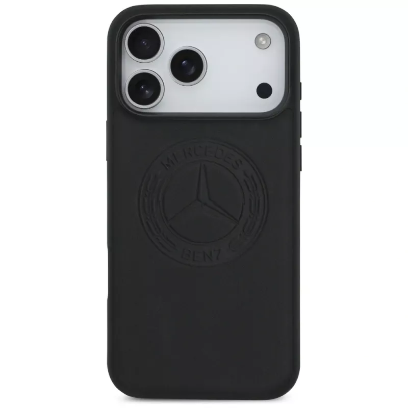 Mercedes Leather Vintage Logo custodia MagSafe per iPhone 17 Pro Max nero