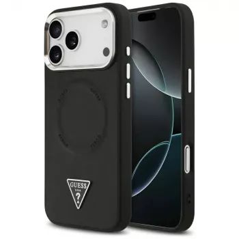 Guess Triangle Logo custodia MagSafe per Apple iPhone 17 Pro (nero)