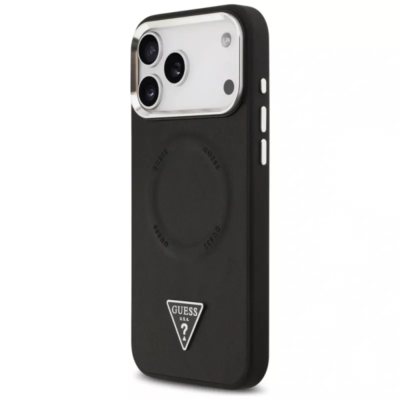 Guess Triangle Logo custodia MagSafe per Apple iPhone 17 Pro (nero)