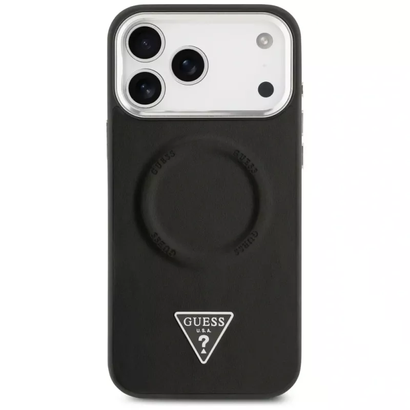 Guess Triangle Logo custodia MagSafe per Apple iPhone 17 Pro (nero)