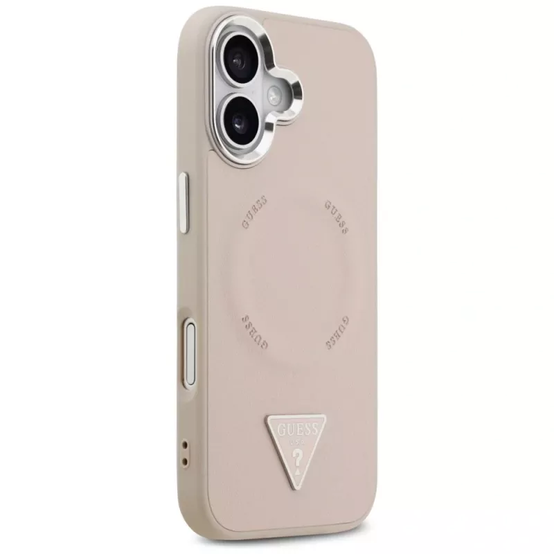 Guess Triangle Logo custodia MagSafe per iPhone 17 (rosa)