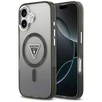 Guess IML Gradient Triangle Logo custodia MagSafe per iPhone 17 nero