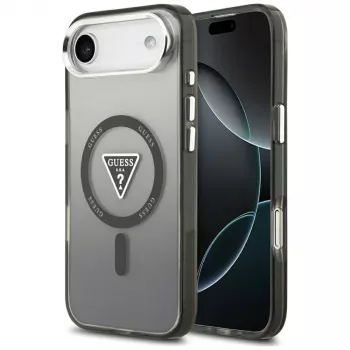 Guess IML Gradient Triangle Logo custodia MagSafe per iPhone Air nero