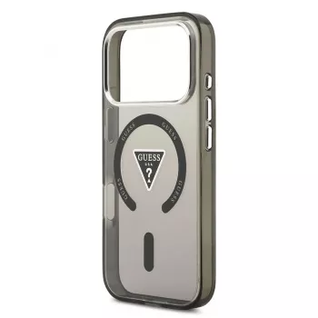 Guess IML Gradient Triangle Logo custodia MagSafe per iPhone 17 Pro nero