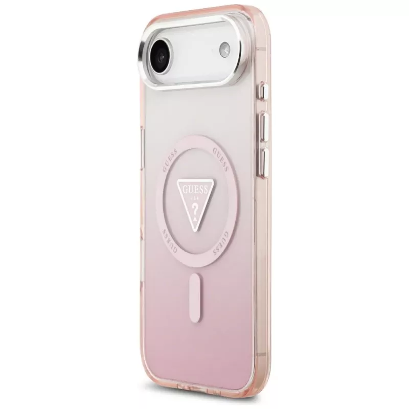 Guess IML Gradient Triangle Logo custodia MagSafe per iPhone Air rosa