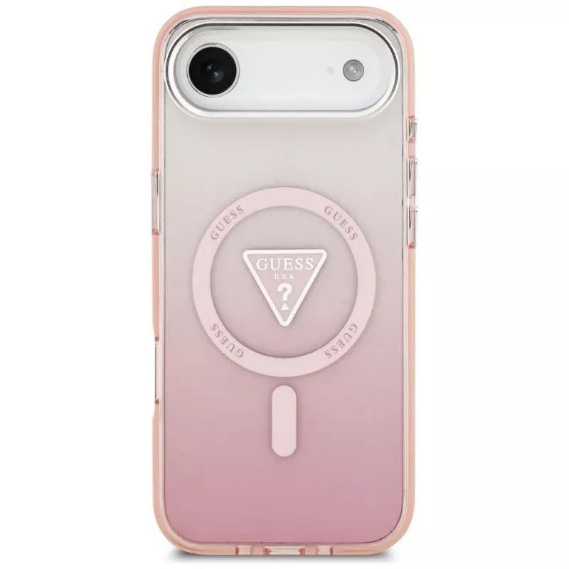 Guess IML Gradient Triangle Logo custodia MagSafe per iPhone Air rosa