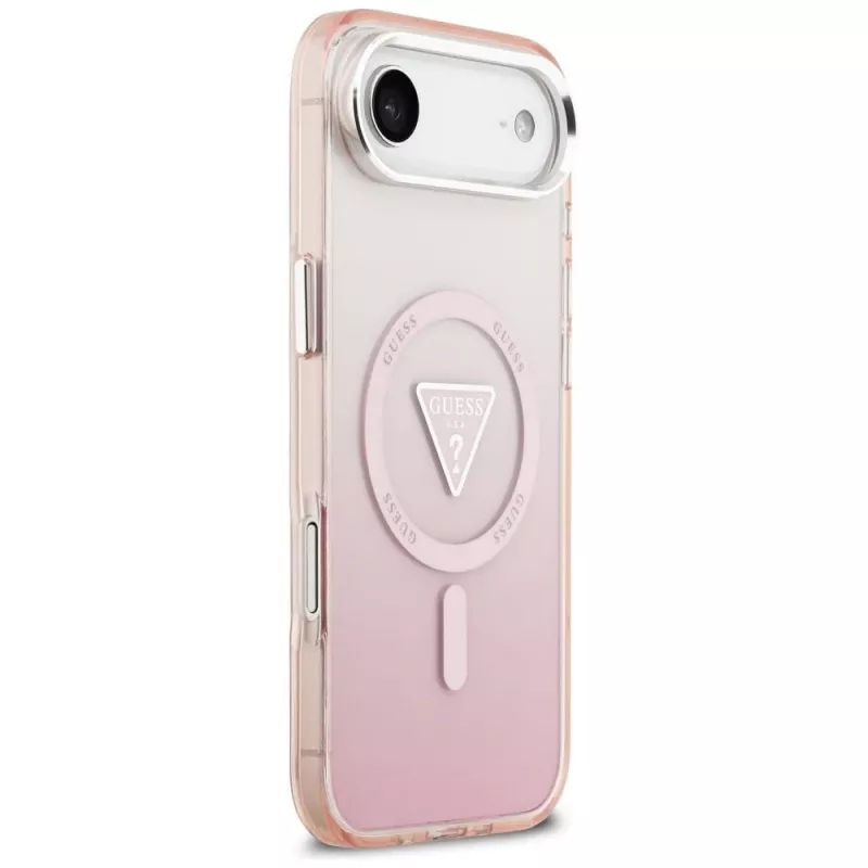 Guess IML Gradient Triangle Logo custodia MagSafe per iPhone Air rosa