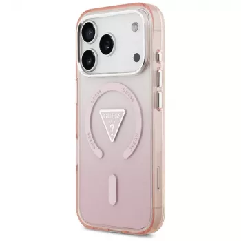 Guess IML Gradient Triangle Logo custodia MagSafe per Apple iPhone 17 Pro, rosa