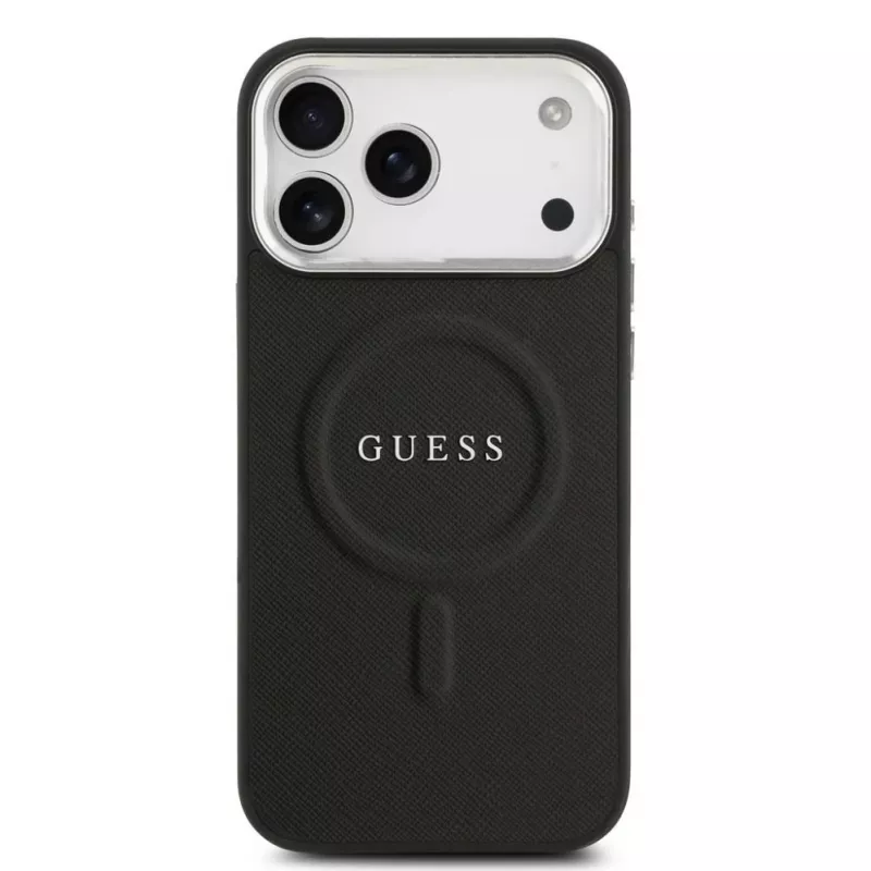 Guess Classic Logo custodia MagSafe per iPhone 17 Pro Max nero