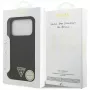 Guess in silicone Triangle Logo custodia MagSafe per iPhone 17 Pro Max (nero)