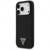 Guess in silicone Triangle Logo custodia MagSafe per iPhone 17 Pro Max (nero)