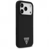 Guess in silicone Triangle Logo custodia MagSafe per iPhone 17 Pro Max (nero)