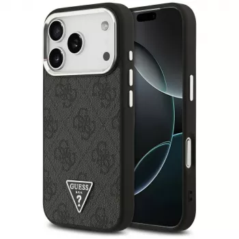 Guess 4G Triangle Logo Cover MagSafe per iPhone 17 Pro (nero)