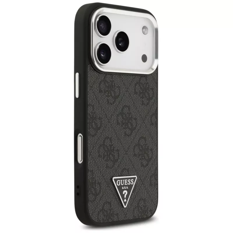 Guess 4G Triangle Logo Cover MagSafe per iPhone 17 Pro (nero)